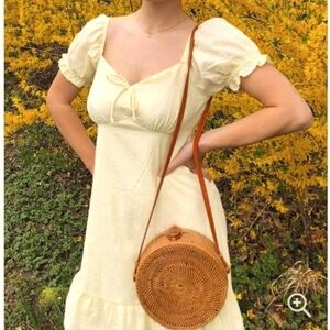 Wild Fable Cream Puff Sleeve Dress